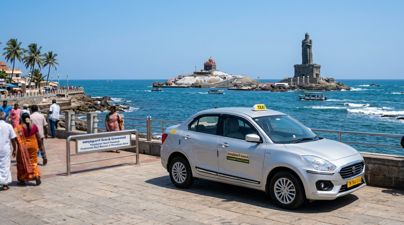 Swift Dzire Sedan at Kanyakumari Promenade