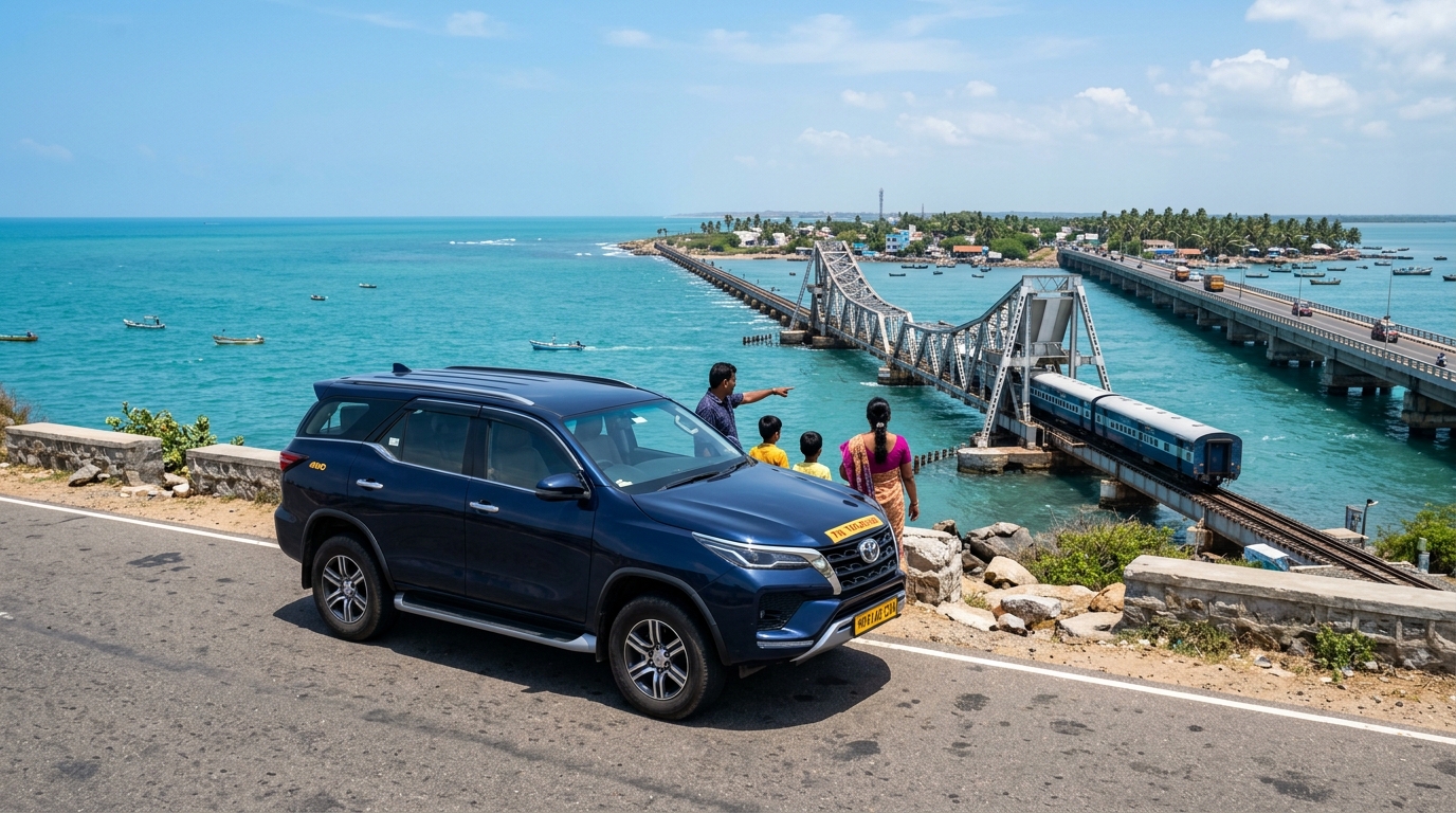 Grand Horizon SUV at Pamban Bridge Rameswaram